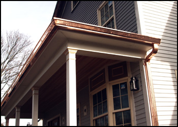 Copper & metal gutters & downspouts Worcester MA, Boston MA, NH, VT, RI, CT